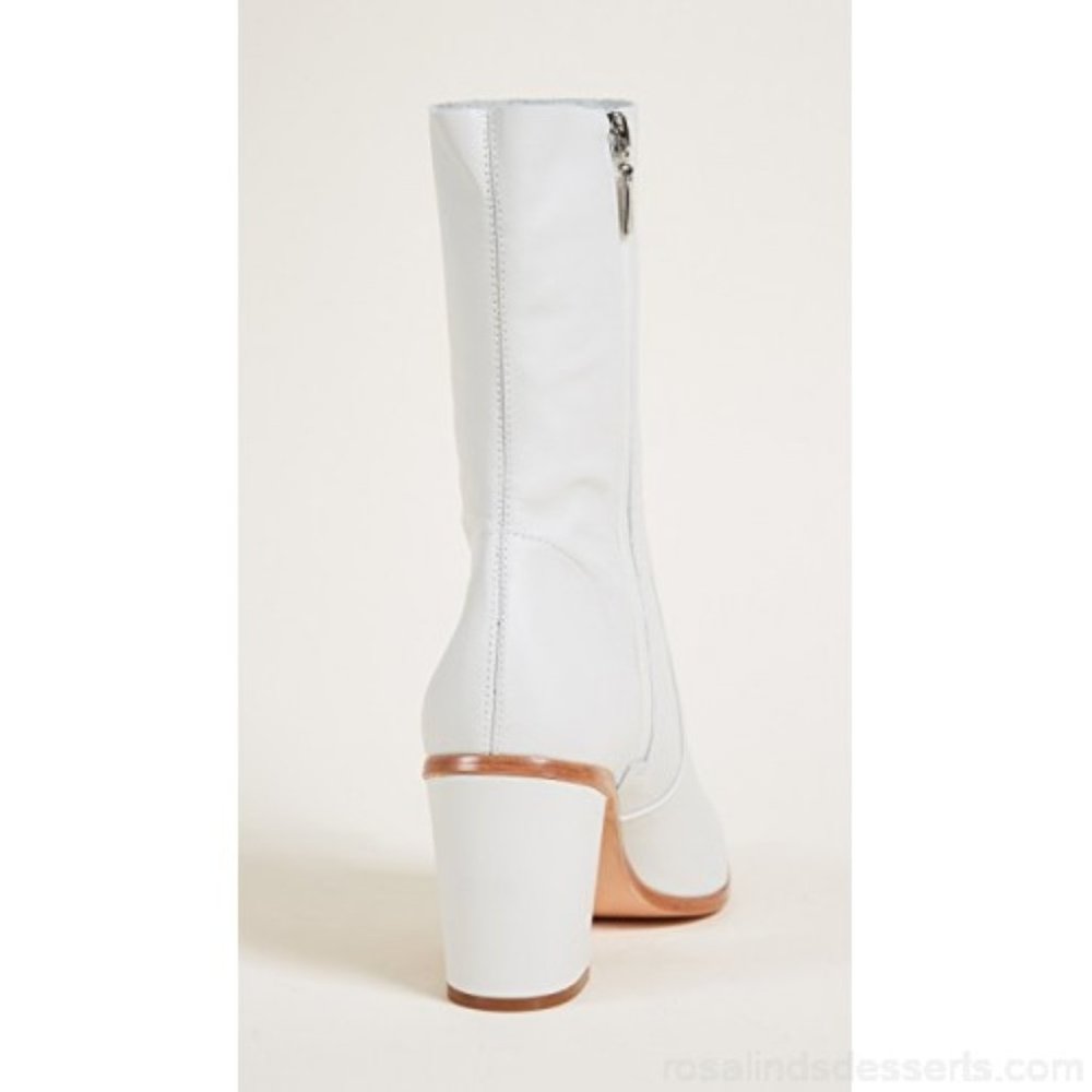 Schutz "Anaflor" Leather Boots in Pearl - Picture 4 of 10